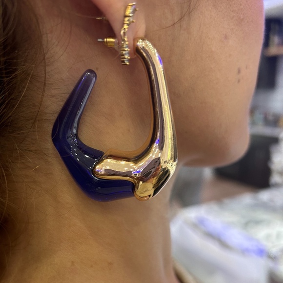 Metal & Ice Mixed Organic Hoops - Picture 1 of 3